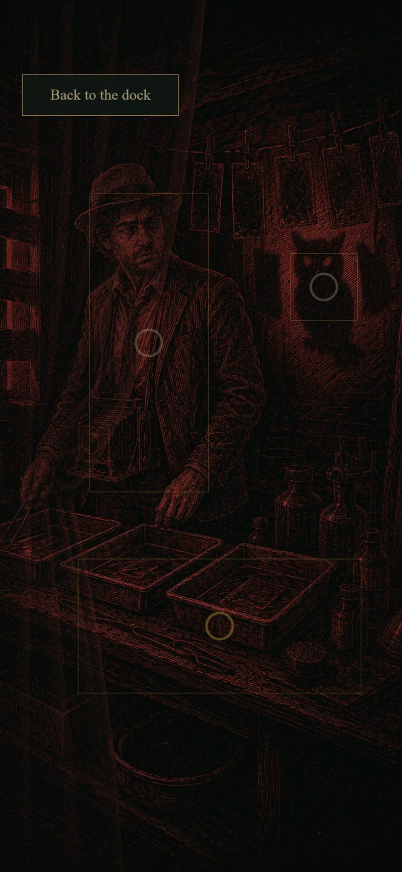 A dark red bedroom, full of dread