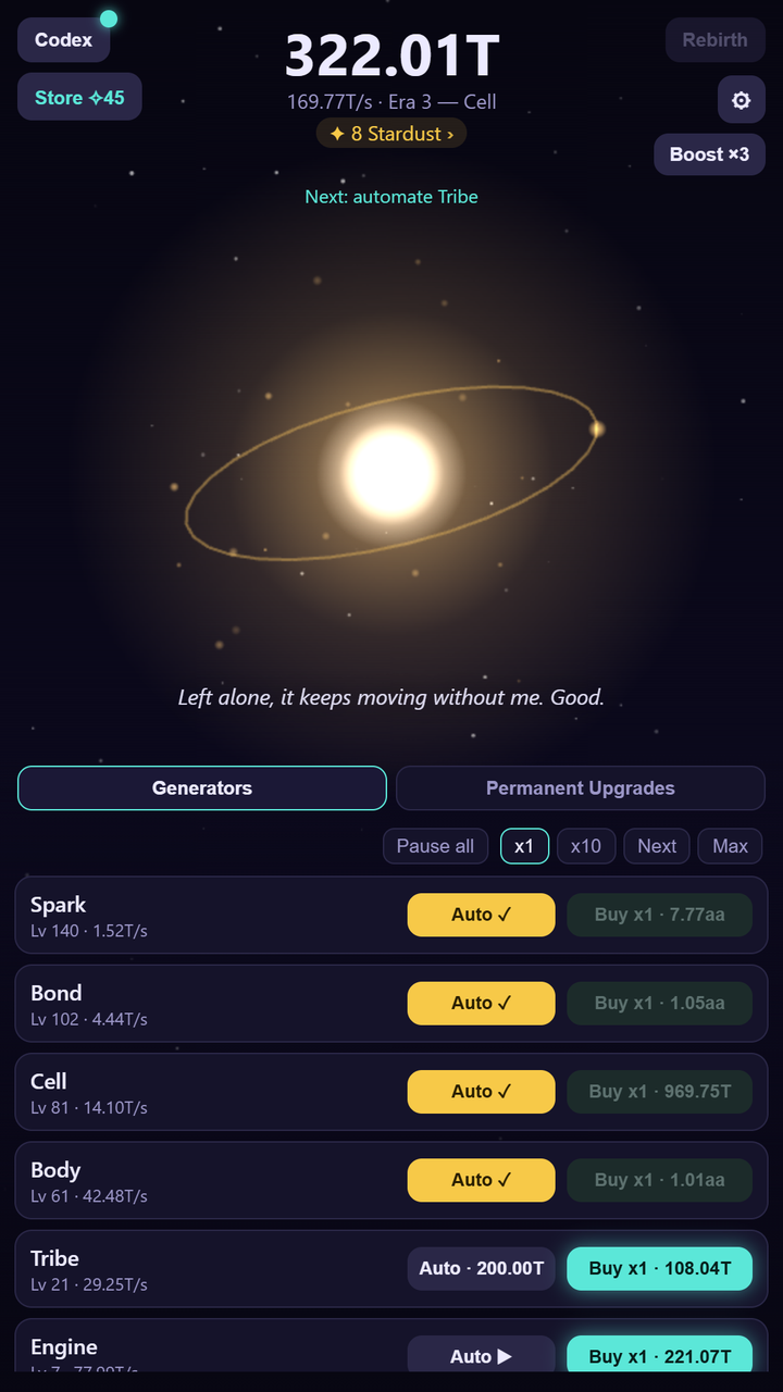 MOTE gameplay — the luminous orb and its generators